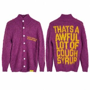Desto Dubb Mens Cardigan S Thats A Awful Lot Of Cough Syrup ALOCS Trap RARE